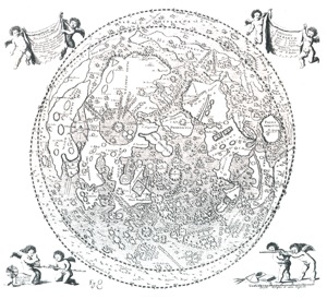 A map of the moon from 1647