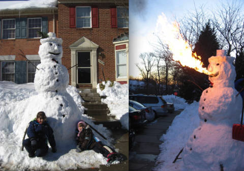 Fire-Breathing Snowman