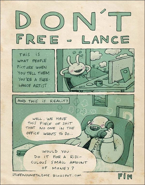 A Message To Freelance Artists [Cartoon]