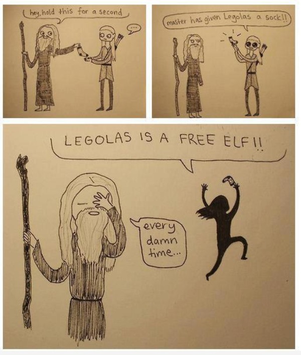 legolas is a free elf