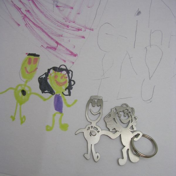 kid drawings keychains 3