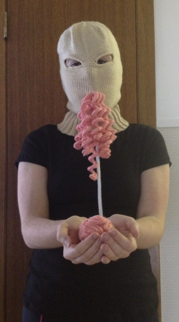 knitted Ood mask