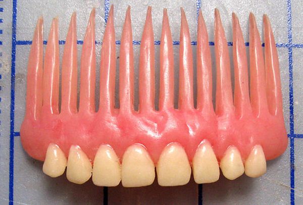 dentures hair comb