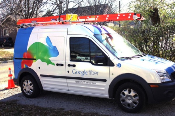 Google Fiber truck