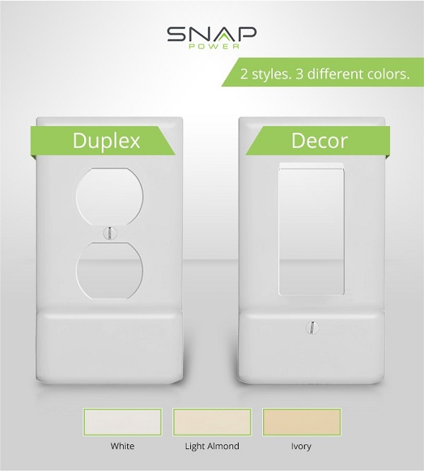 SnapPower USB Outlet styles