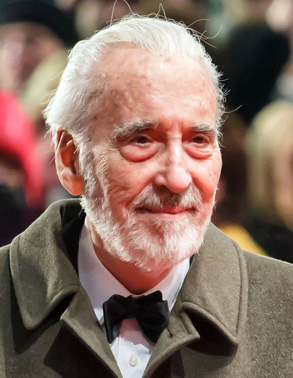 "Christopher Lee at the Berlin International Film Festival 2013" by Avda - Own work. Licensed under CC BY-SA 3.0 via Wikimedia Commons