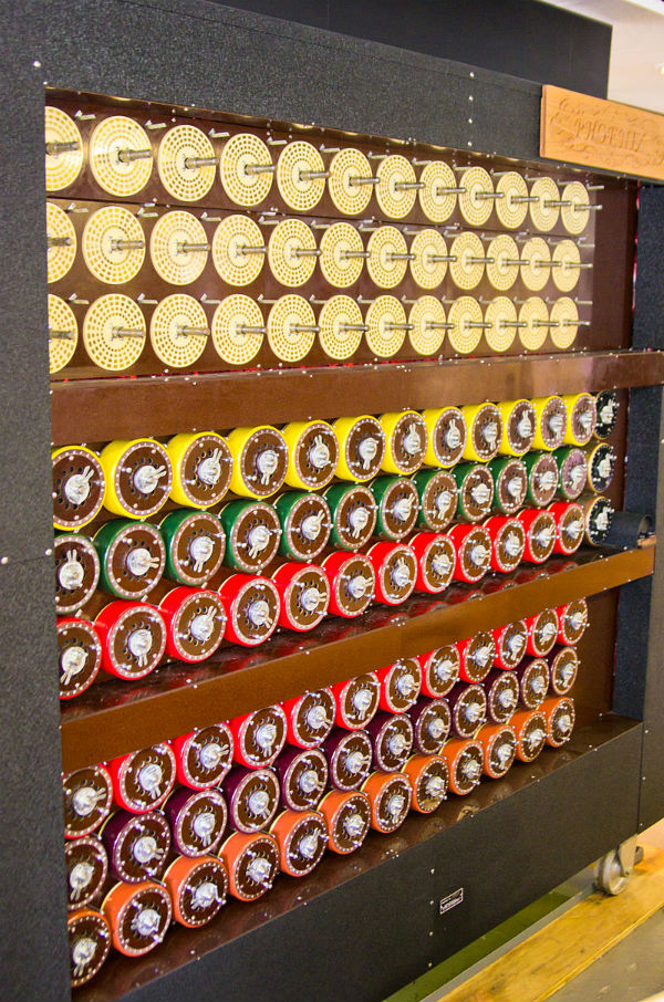 "Bletchley Park Bombe4" by Antoine Taveneaux - Own work. Licensed under CC BY-SA 3.0 via Commons - https://commons.wikimedia.org/wiki/File:Bletchley_Park_Bombe4.jpg#/media/File:Bletchley_Park_Bombe4.jpg