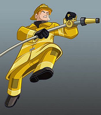 While he voices multiple characters on "Transformers: Rescue Bots," Marsden's main role is that of firefighter Kade Burns.