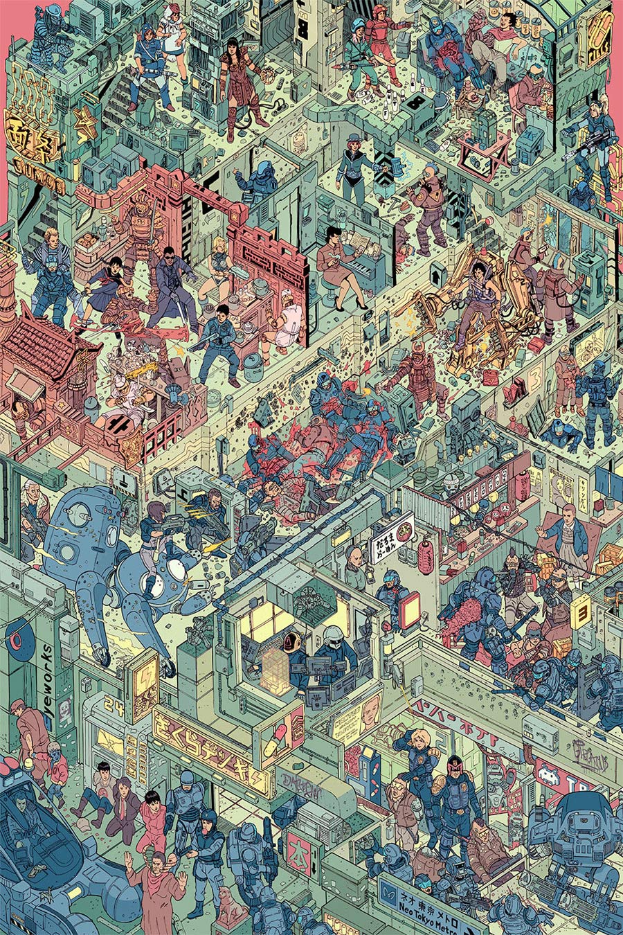 The Raid - Artwork by Josan Gonzalez and Laurie Greasley - Click Illustration to Enlarge!