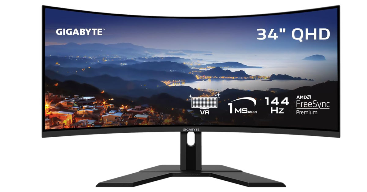 GIGABYTE 34" Ultra-Wide Curved Gaming Monitor