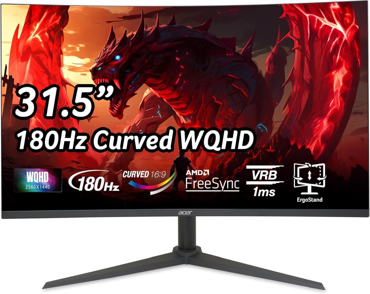 Acer Nitro 31.5" WQHD 2560 x 1440 1500R Curved PC Gaming Monitor